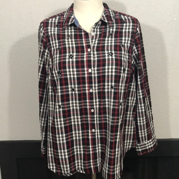 Charter Club LS Holiday Plaid Relaxed Button Shirt - Picture 1 of 8